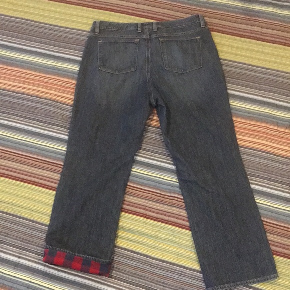 L.L.Bean Flannel Lined Classic Fit Jeans size 16P - Picture 3 of 11